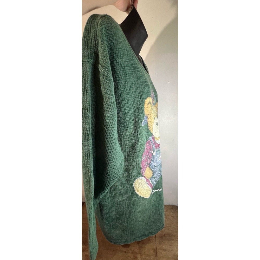 Vtg 90s 80s Teddy Bear Women's 3XL Sweater Moomoo Cozy Grandma Carolina Colours - Picture 5 of 6